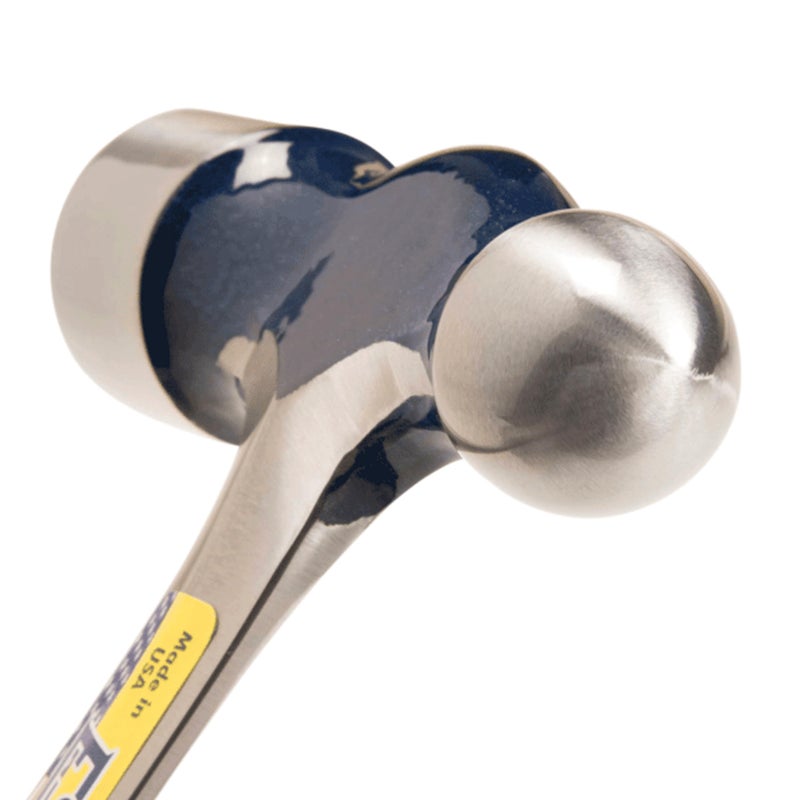 ESTWING Ball Peen Hammer - 8 oz Metalworking Tool with Forged Steel Construction & Shock Reduction Grip - E3-8BP, Blue - Image 2